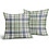Fodere per cuscini a quadri blu, verde salvia e verde, 16x16 cm, set da 2 5