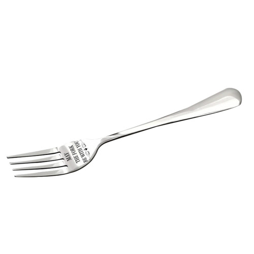 Edelstahl-Gabelset mit Gravur – 2 Stück