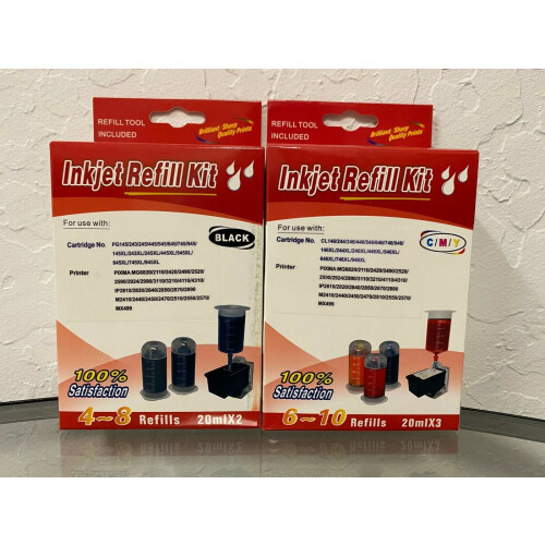 Kit de recarga Canon PG243CL244 com tinta e ferramentas