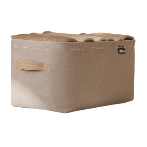 Foldable Cloth Storage Basket Khaki 35L
