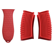 Set di 3 coprimanici in silicone per pentole, colore rosso
