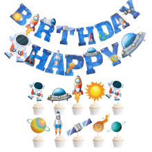 Space Astronaut Birthday Banner Set