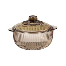 Borosilicate Glass Microwave Bowl with Lid 1L