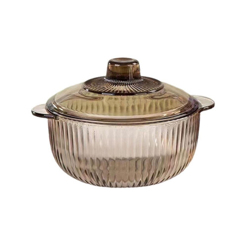 Borosilicate Glass Microwave Bowl with Lid 1L