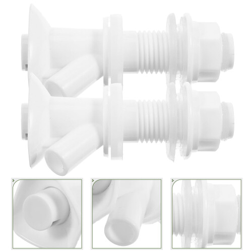 Plastic Push-Button Water Spigot for Coolers & Jugs (2 Pack)