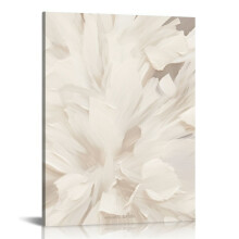 Beige Abstract Canvas Wall Art Framed