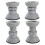 Adjustable Washing Machine Foot Pads 4 Pack Light Grey 4
