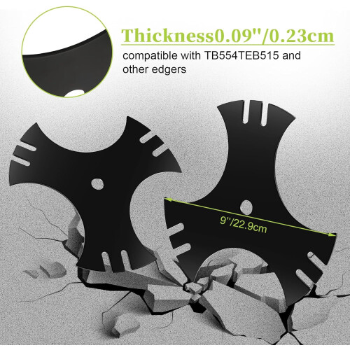 3-Side Star Edger Blade 9" 5/8" Hub 1