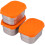 3-Pack Stainless Steel Snack Containers with Silicone Lids, 2