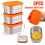 3-Pack Stainless Steel Snack Containers with Silicone Lids, 4