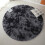 Black round fluffy rug for bedroom 5 ft 2
