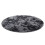 Black round fluffy rug for bedroom 5 ft 3