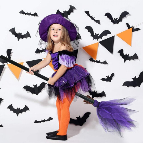 Vassoura de Bruxa de Halloween de 90cm 1