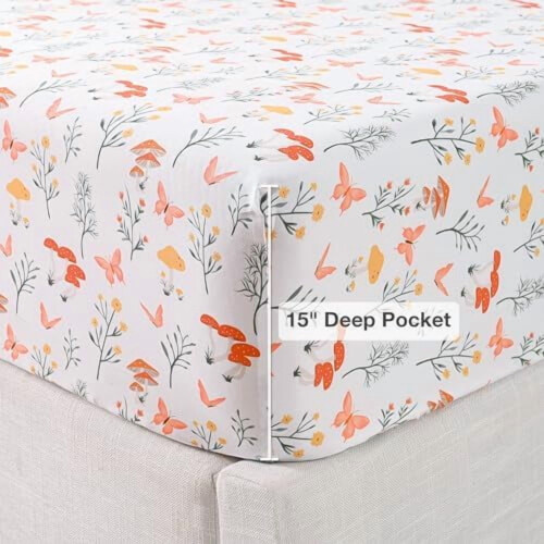 Floral Full Sheet Set – 4-Piece Microfiber with 15" Deep 2