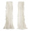 White Linen Curtain Panel with Ruffle Border – 2 Pack 2