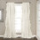 White Linen Curtain Panel with Ruffle Border – 2 Pack 4