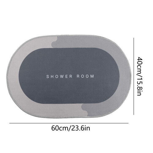 Microfiber Bathroom Mat with Silicone Backing 40x60cm 1