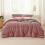 Pinch Pleat Comforter Set Dusty Pink 4-Piece 5