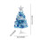 Mini Christmas Tree with Lights Blue 12-inch Tabletop 3