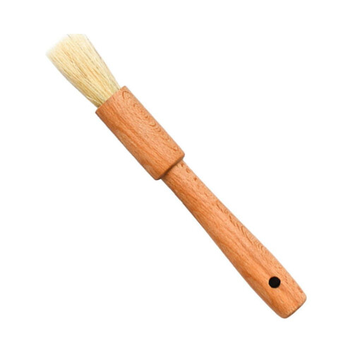 Backpinsel mit Wildschweinborsten und Holzgriff (1 Stück) 2