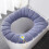 Dicker, waschbarer WC-Sitzbezug mit Griff, Marineblau 2