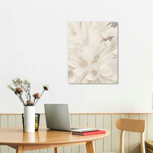 Beige Abstract Canvas Wall Art Framed 1