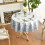 Round Floral Tablecloth 70 x 70 Inch Polyester 2