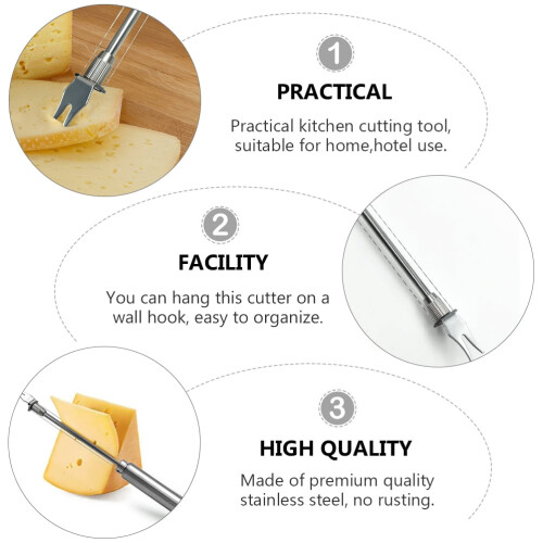 Stainless Steel Wire Cheese Slicer with Handle 1