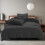 Cotton Bedding Set Black 4-Piece 4