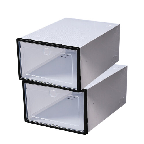 Stackable Plastic Shoe Boxes Clear Front 13x9x5.5 cm 2