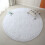 White round fluffy rug for bedroom 5 ft 2