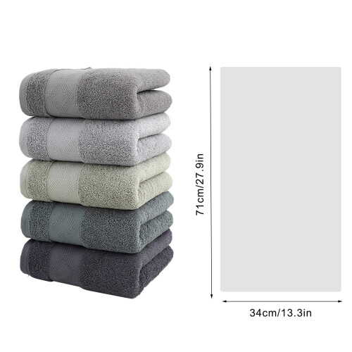 Toalhas de mão 100% algodão, pacote com 5 unidades, 71 x 35 cm (27,9 x 13,8 polegadas) 1