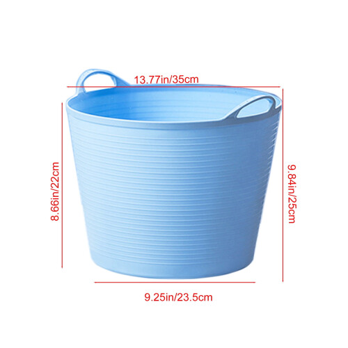 Blue Plastic Laundry Basket 35x25x23.5cm 2