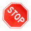 Aluminium STOP-bord 35x35cm 5