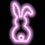 Bunny Tail Neon Night Light – USB or Battery Powered 5