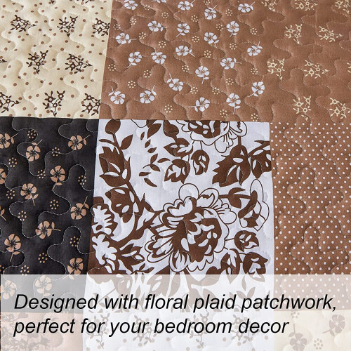 Patchwork-Bettdecken-Set (Queen-Size) – Wendbares Blumen-Paisley-Muster 2