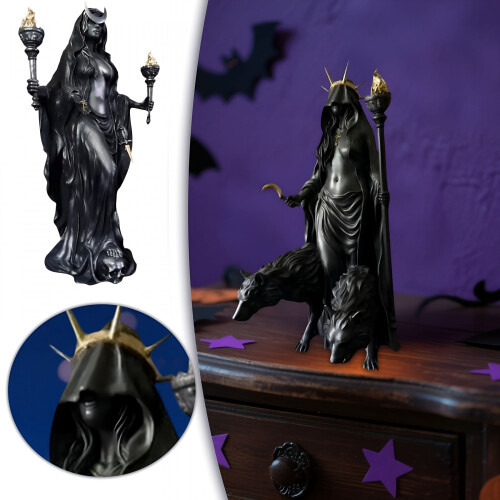 Hecate Witch Statue Greek Goddess Sculpture 6.3 in 1