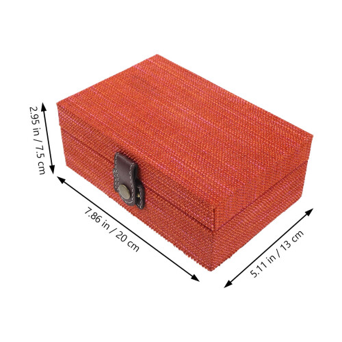 Wooden Earring Organizer Box Red 1 Piece 2