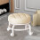 Tabouret roulant Japceit – Siège compact à roulettes, blanc 4