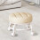 Tabouret roulant Japceit – Siège compact à roulettes, blanc 5
