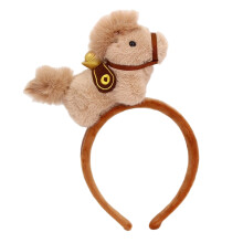 Zodiacs Horse Doll Headpiece For Themed Parties-Coffee color