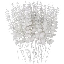 36 Pcs Gold Artificial Eucalyptus Stems 15 in