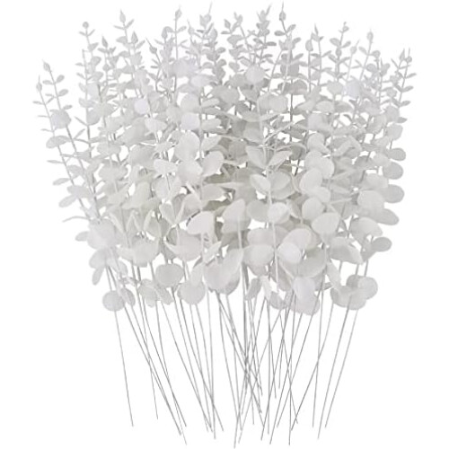 36 Pcs Gold Artificial Eucalyptus Stems 15 in