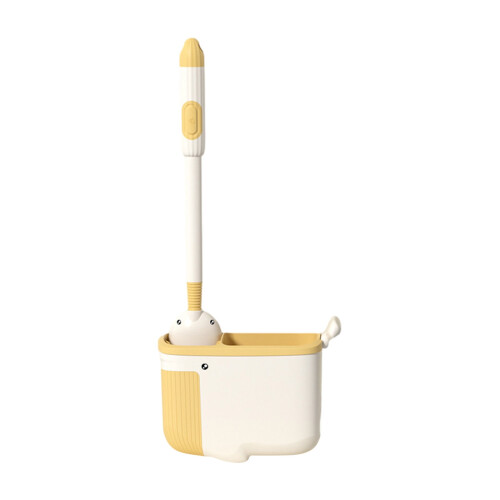 Toilettenbürsten-Set mit Halter, ABS, Gelb, 1 Stück