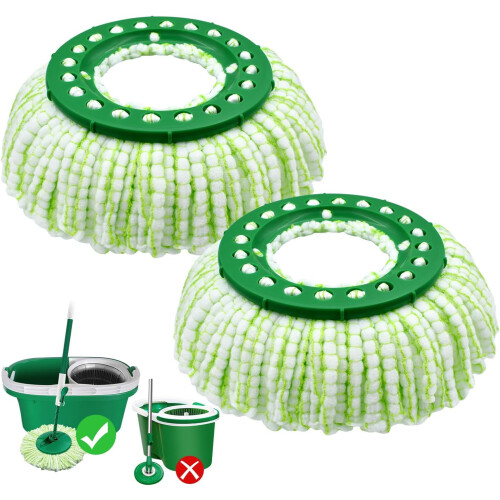 2-pak mikrofiber spin-moppehoveder til Libman Tornado