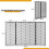 3-panels foldbar pejsskærm, metalnet, 132x79 cm 2
