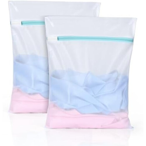 Wäschebeutel aus Polyester-Netzgewebe, 2er-Pack, 60 x 80 cm