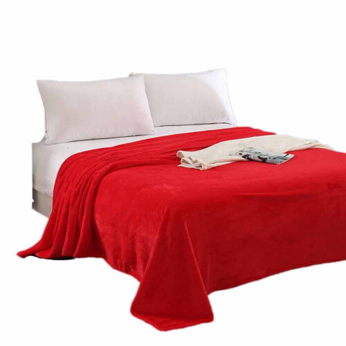 Superweiche Plüschdecke, 100 x 65 cm, Rot