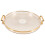 Tavă de servire din plastic auriu 29,5x26,5cm 1