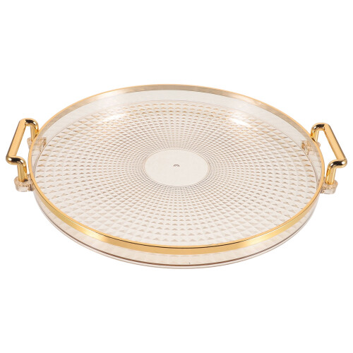 Tavă de servire din plastic auriu 29,5x26,5cm
